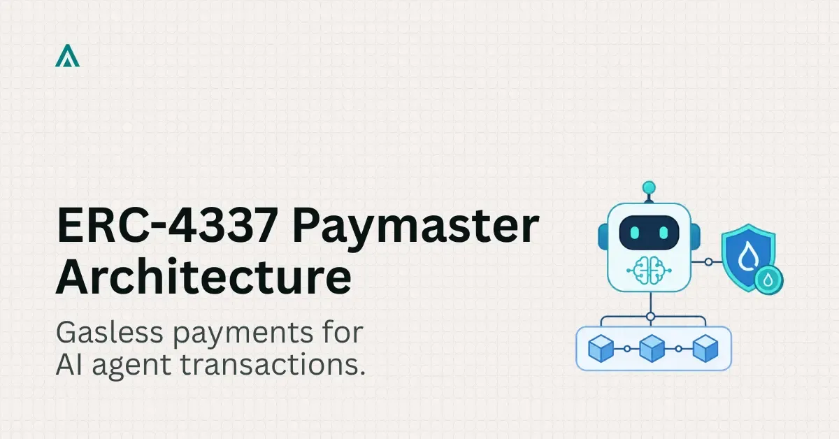ERC-4337 AI Agent Paymaster Architecture Guide for 2026